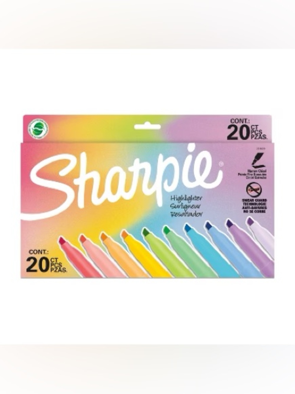 Sharpie Highlighter Set 20 Pack Assorted Fluorescent Pastel Colors